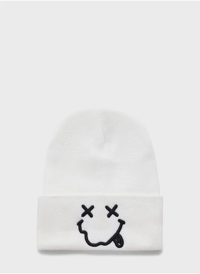 Ginger Smiley Knitted Winter Beanie