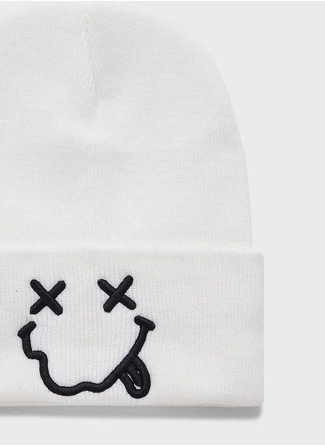 Ginger Smiley Knitted Winter Beanie