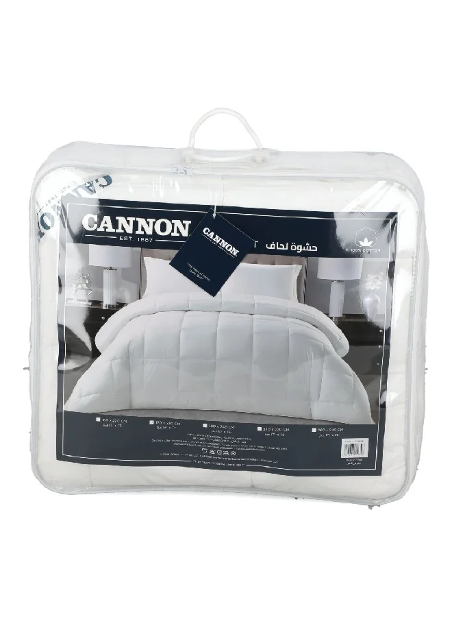 Cannon 100% Cotton Lightweight Solid Duvet White 170 x 230 cm CN DUV170X230