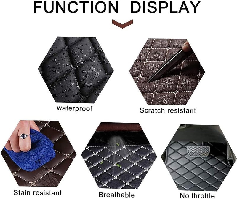 Custom Fit Car Floor Mats for BMW 2er Gran Coupé 1 (I) F44 I 2020-2024, All Weather Automotive Floor Liners Waterproof Leather Diamond Car Mats Full Set Accessories - Image 5