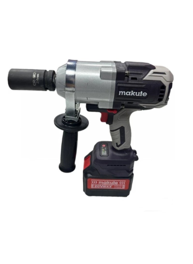 makute 20V Cordless Impact Wrench with Brushless Motor 1700 Nm Torque and 2-Speed Settings for  for Heavy Duty  Large Fasteners Automotive Construction and more (CW005-2BL) - Image 3