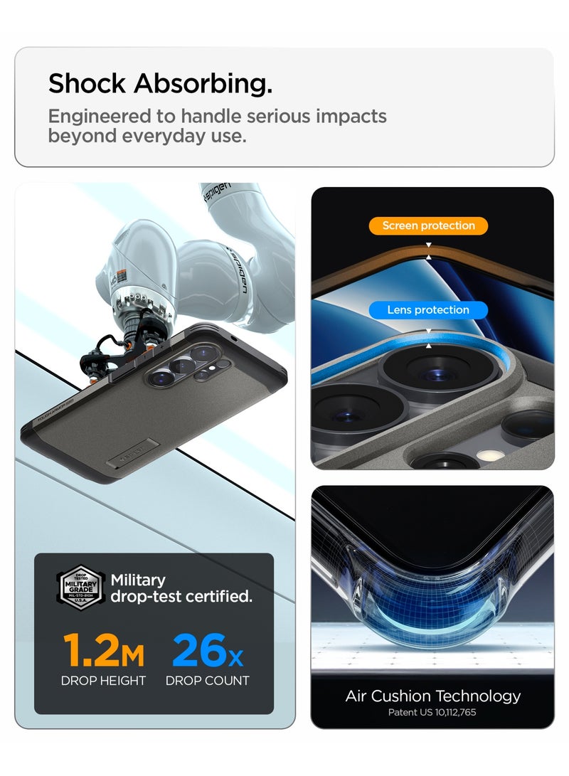 Spigen غطاء Tough Armor MagFit لهاتف Samsung Galaxy S26 ULTRA [MagSafe] - رمادي غامق - Image 5