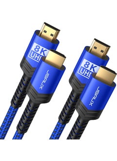JSAUX 8k UHD Long HDMI Cable 48GBPS High Speed ​​HDMI 2.1 Braided Gaming Cable 4K 120Hz 144Hz 8k 60Hz Dynamic Hdr Dts:x 1080P 3D Earc Laptop UHD TV Game Monitor PS5 PS4 Compatible CV0011  - Image 1