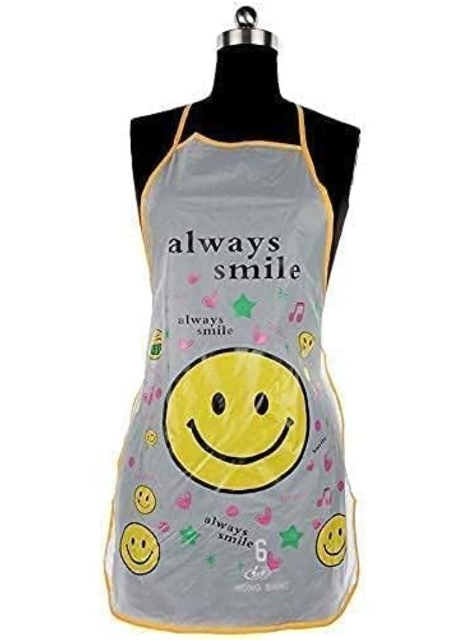 Generic - Cartoon design kitchen apron, multi-purpose waterproof, for boys and girls Children's apron, from 4 years old for children and women + 6 clay colors, 5 blocks, and a palette of 12 water colors (smiley - Image 1