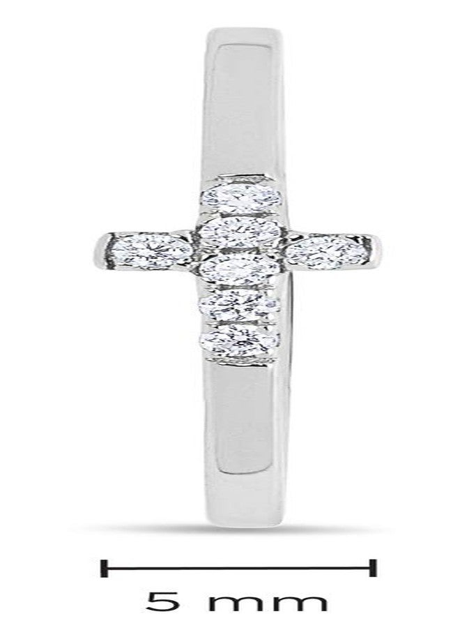 Milla Cross Rings for Women - 925 Sterling Silver or 14K Gold Plated Stackable Ring - Christian Gifts for Women, Catholic Jewelry, Faith and Religious Presents for Her (Sterling Silver, Size 8) - Image 4