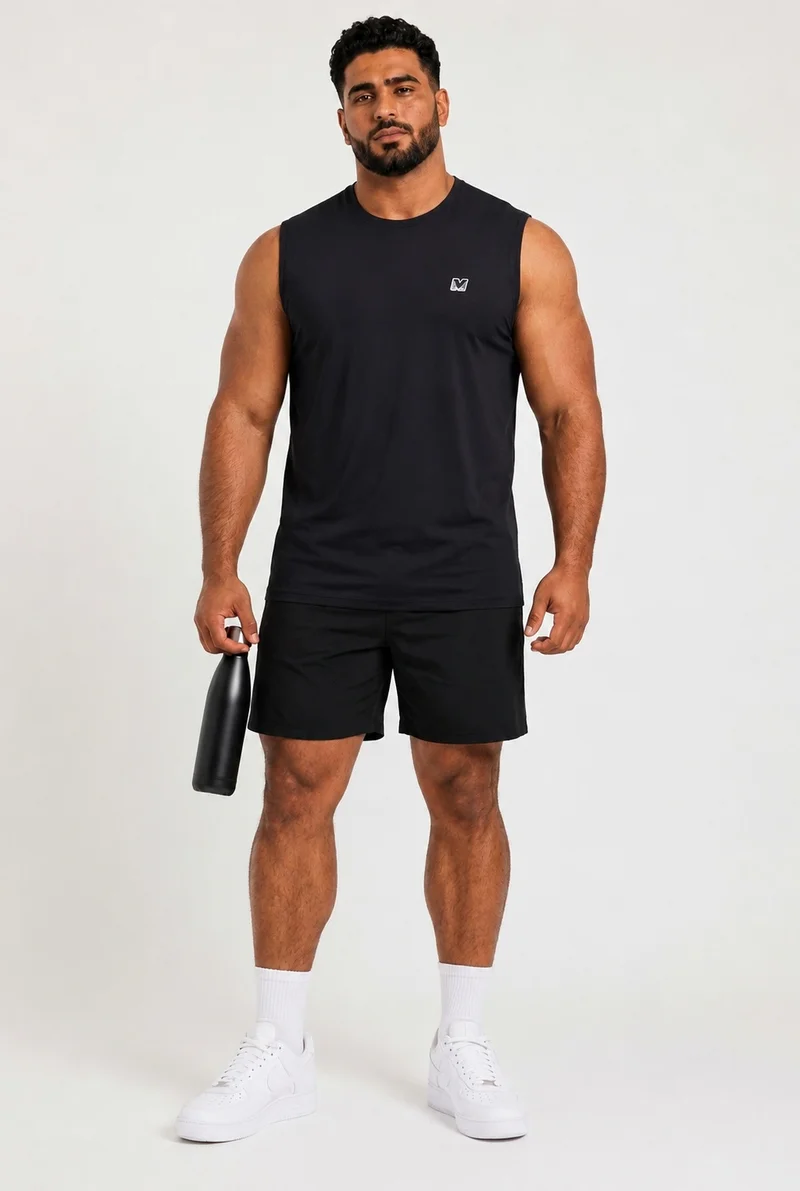 Moveletix Black Men's Plus Size Training Tank Top Black for Men | Best Price UAE