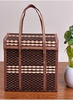 Generic Handmade Woven Wicker Fruit Basket Picnic Storage Basket Bamboo Basket (Shape 2) 
