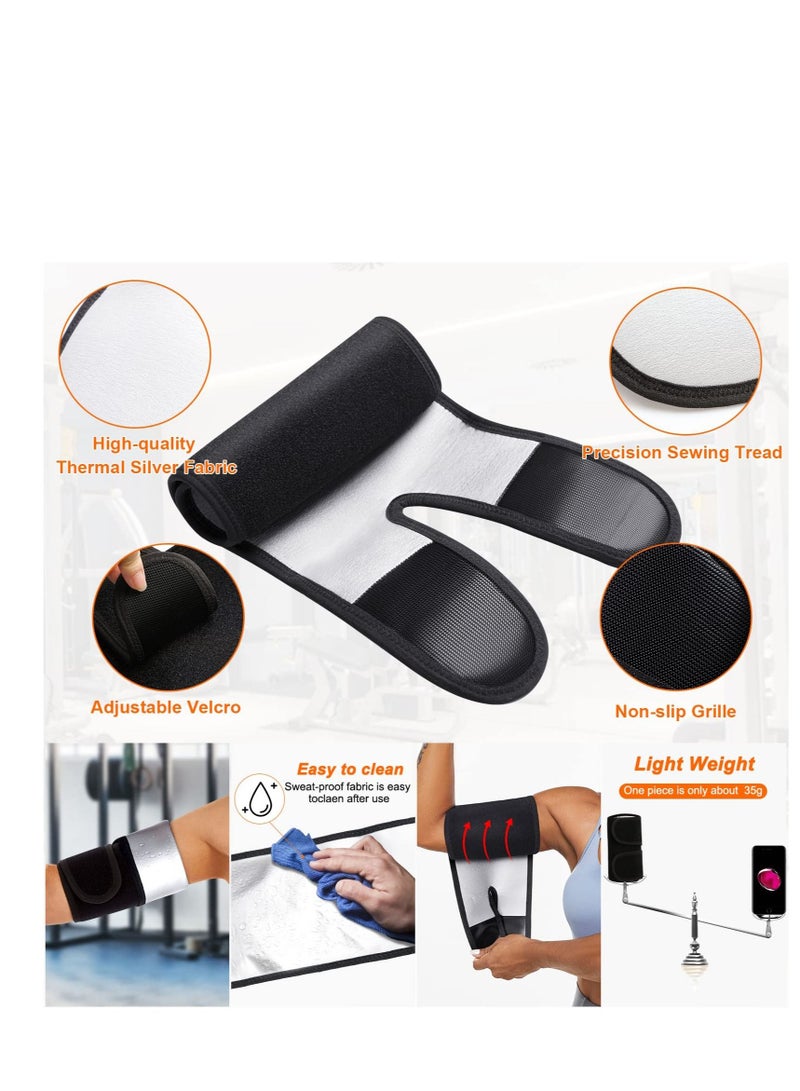 SYOSI Arm Trimmer for Women & Men Sweat Arm Shaper Bands,Sauna Arm Shaper Wraps Reduce Cellulite and Improve Sweating Wraps Arm Trainer for Sports Workout 2 Pack - Image 4