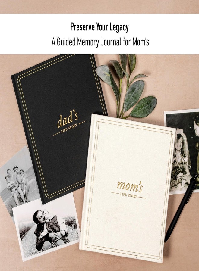 DUNCAN & STONE PAPER CO. 85 Page Mom Tell Me Your Story Journal - Linen Bound Mom Life Book - Journals for Moms w/Prompts, Family Tree & More for Journaling (Ivory) - Image 5