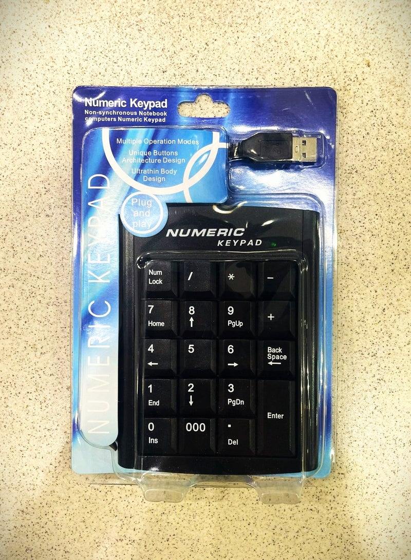 USB Numeric Keypad - External Numpad for Laptops & Desktops - Model K013  - Image 3