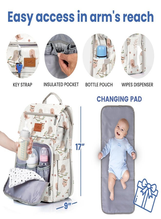 PILLANI Baby Diaper Bag Backpack - Large Bag for Boys & Girls, Waterproof Diaper Backpack - Travel Diaper Bags w/Changing Pad, Baby Registry Search & Shower Gifts - Essentials Must Haves Newborn Stuff - Image 2