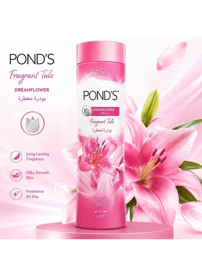 PONDS Pond's Fragrant Talc Powder (Pink Lily) 400g - Image 2