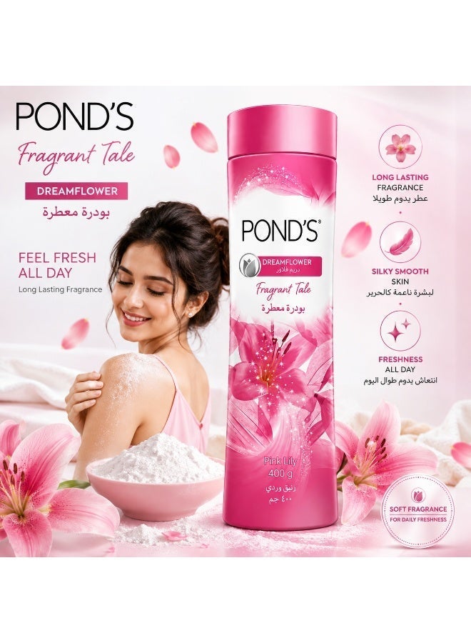 PONDS Pond's Fragrant Talc Powder (Pink Lily) 400g - Image 5