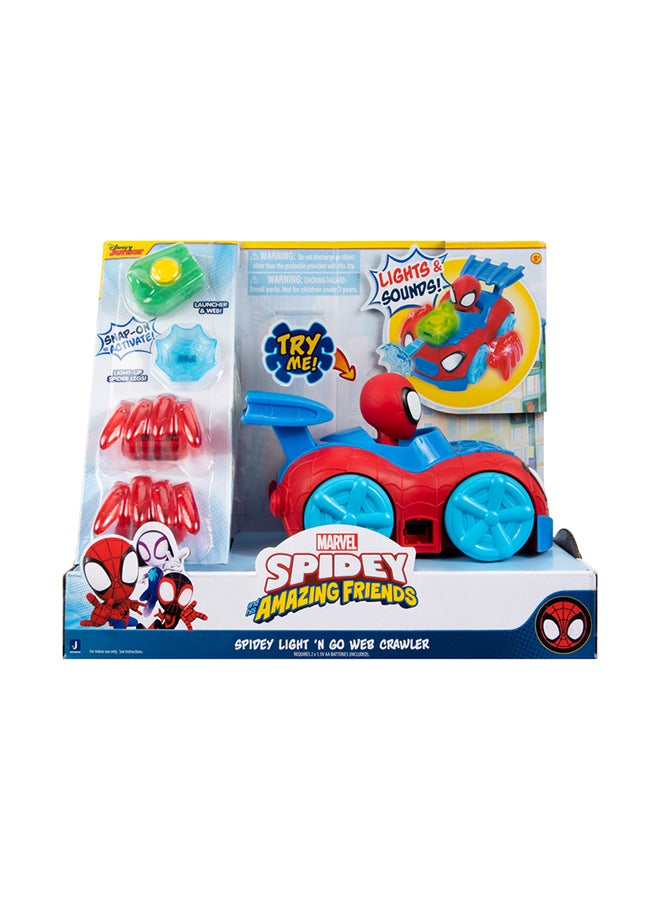 MARVEL SNF - Deluxe Feature Vehicle Spidey Light N Go Web Crawler - Image 1