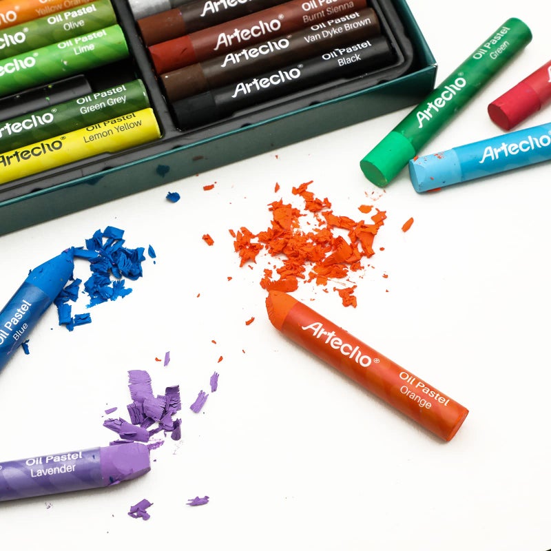 Artecho Oil Pastels Set of 72 Colors, Soft Oil Pastels for Art Painting, Drawing, Blending, Art Supplies for Artists, Beginners, Teachers (10 x 70 mm) - Image 4