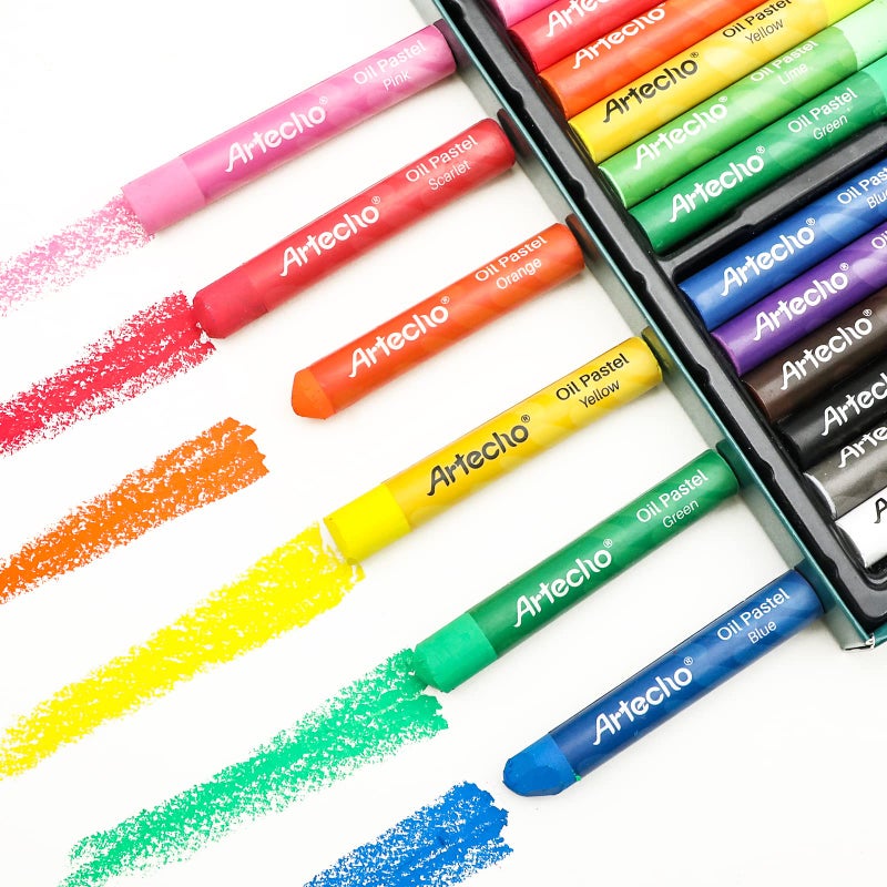 Artecho Oil Pastels Set of 72 Colors, Soft Oil Pastels for Art Painting, Drawing, Blending, Art Supplies for Artists, Beginners, Teachers (10 x 70 mm) - Image 5