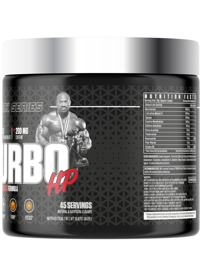 Dexter Jackson Black Series Turbo HP Pre Workout | Watermelon | 450g | 45 Servings - Image 3