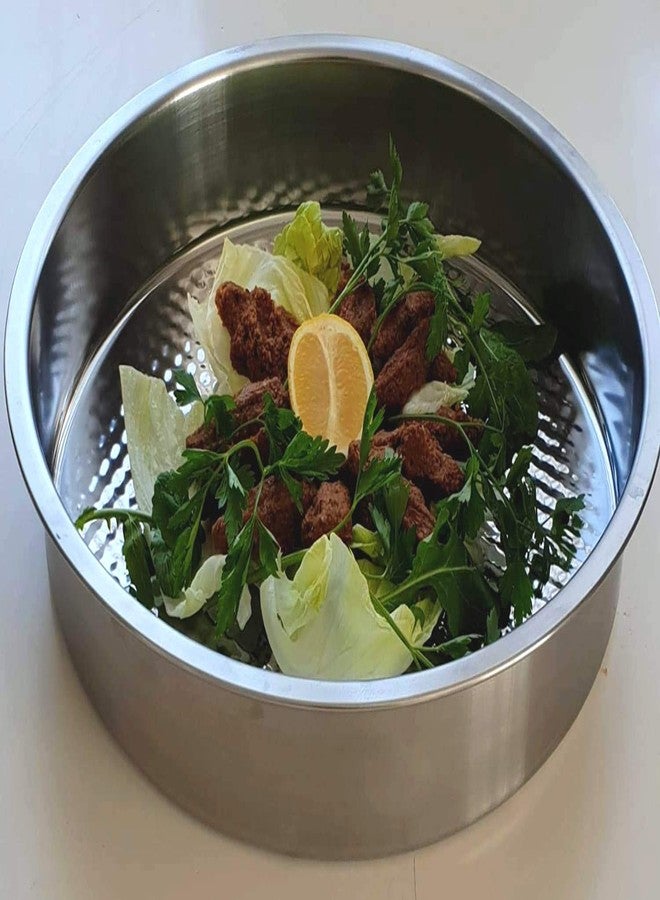 Dlk Stainless Steel Raw Meatball Tray 15 inches (Turkish Cig Kofte) Silver - Image 1