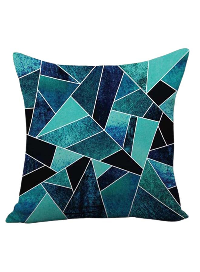 Long Lasting Luxurious Ultra Soft Decorative Printed Cushion Cover Blue 45x45cm