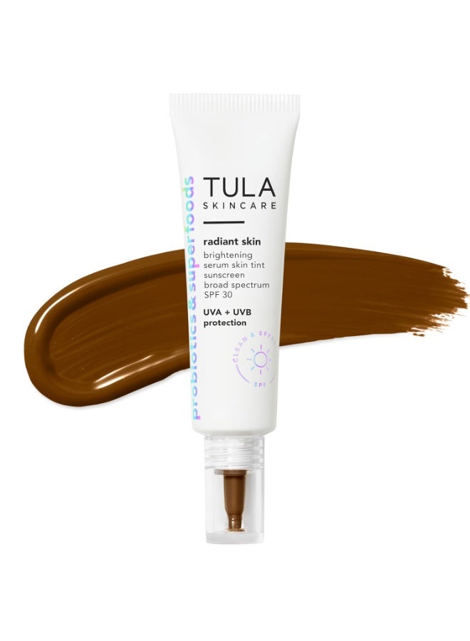 TULA Skin Care Radiant Skin Brightening Serum Skin Tint SPF | Facial Sunscreen Provides Broad Spectrum SPF 30 Protection, Tinted, Serum-Light Formula Brightens and Evens Skin | 1.0 fl. oz. - Image 1
