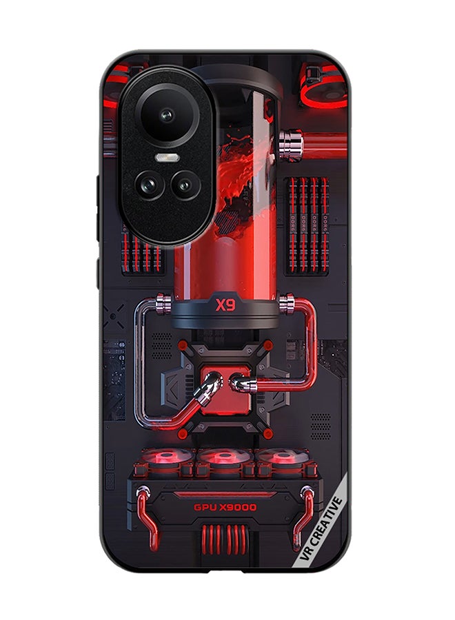VR CREATIVE Protective Case Cover For Oppo Reno 10 Pro Red X9 Design Multicolour - Image 1