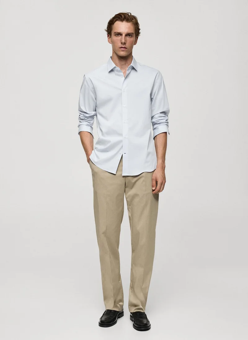 Mango Man Regular Fit Stretch Cotton Shirt