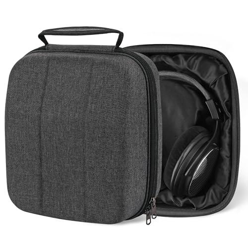 Geekria Shield Case for LargeSized OverEar Headphones Replacement Protective Hard Shell Travel Carrying Bag Compatible with Corsair HS70 PRO Virtuoso Pro AKG K271 MKII Case Dark Grey - Image 1