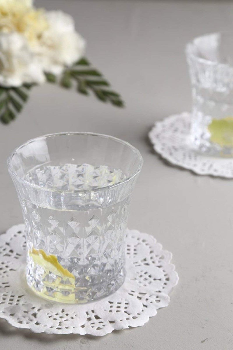 TREANDCARD Crystal Cut Tall Wine Bar Glasses Set of 6
