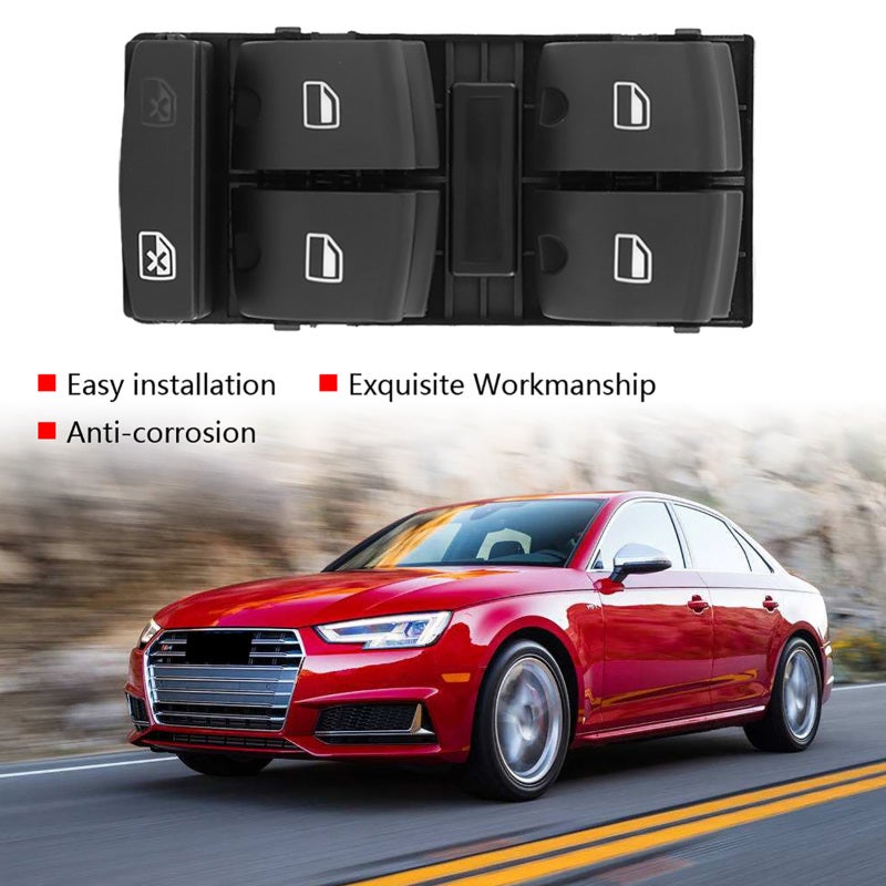 Car Power Window Switch: ABS Plastic Direct Replacement - Easy Install Control Button for A3 S3, A6 S6 C6, Q7 Vehicle Repair - Image 5