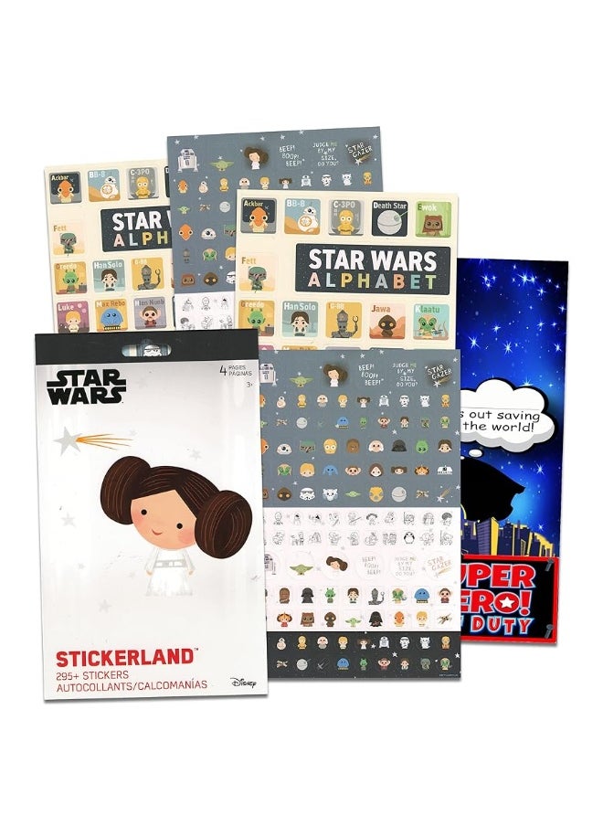 Classic Disney - Star Wars Reward Sticker Pack Bundle ~ 295+ Star Wars Stickers for Kids, Adults, Water Bottles, Laptops, and More | Original Star Wars Trilogy Stickers with Door Hanger (Star Wars Party Favors) - Image 1