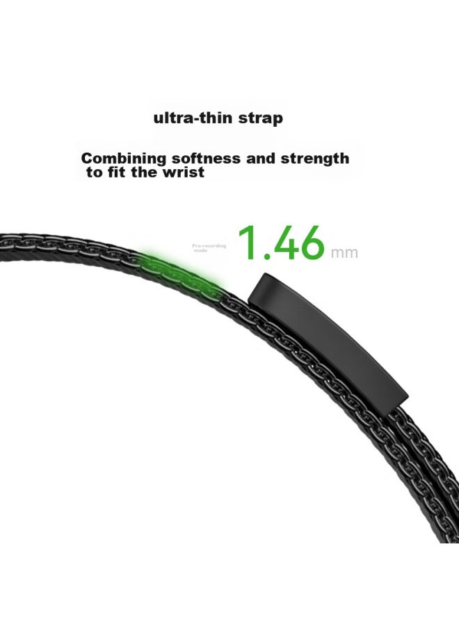 Canghua Compatible With Redmi Watch 5 Watch Strap, Redmi Watch 4 Strap, Milanese Metal Braided Magnetic Clasp Replaceable Wristband, Black - Image 3