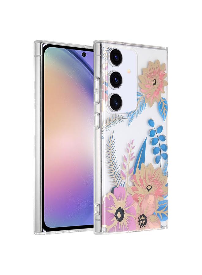 erorex For Samsung Galaxy A54 5G Dual-side Laminating IMD PC Hybrid TPU Phone Case(Lotus)