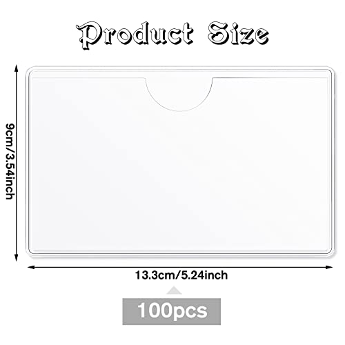 Chinco 100 Self Adhesive Pocket Index Card Pockets Index Card Holder Storage Tote Labels Pockets Sleeves with Top Open for Business Clear Plastic Sticky Labels Holders for Storage Bins Totes Shelves - Image 3