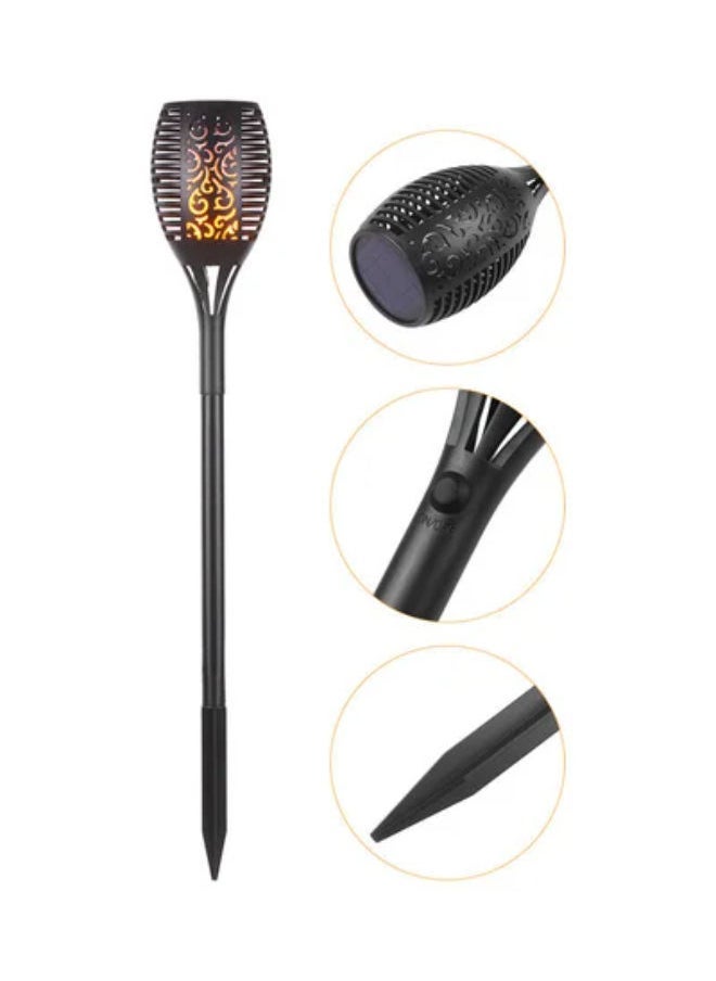إلترازون LED Solar Powered Flame Flickering Lawn Torch in Black – Realistic Outdoor Garden Light with Warm Flickering Flame Effect – Eco-Friendly Solar Torch Lamp for Pathways, Patios, Backyards, and Landscape Decoration – Weatherproof and Easy to Install  - Image 1