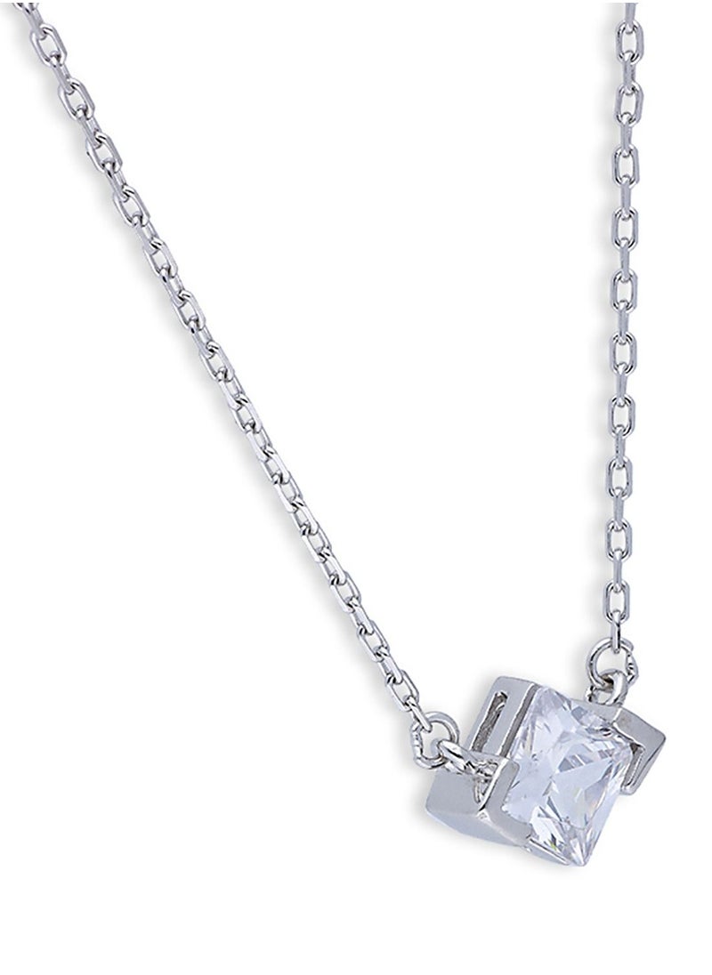 FK Jewellers - Sterling Silver 925 Solitaire Necklace - FKJNKLSLU6086 - Image 1