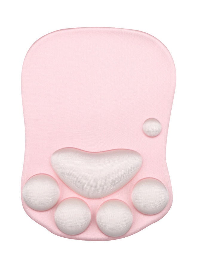 NIBEMINENT Silicone Mouse Wrist Pad Cute Cat Pink - Image 1