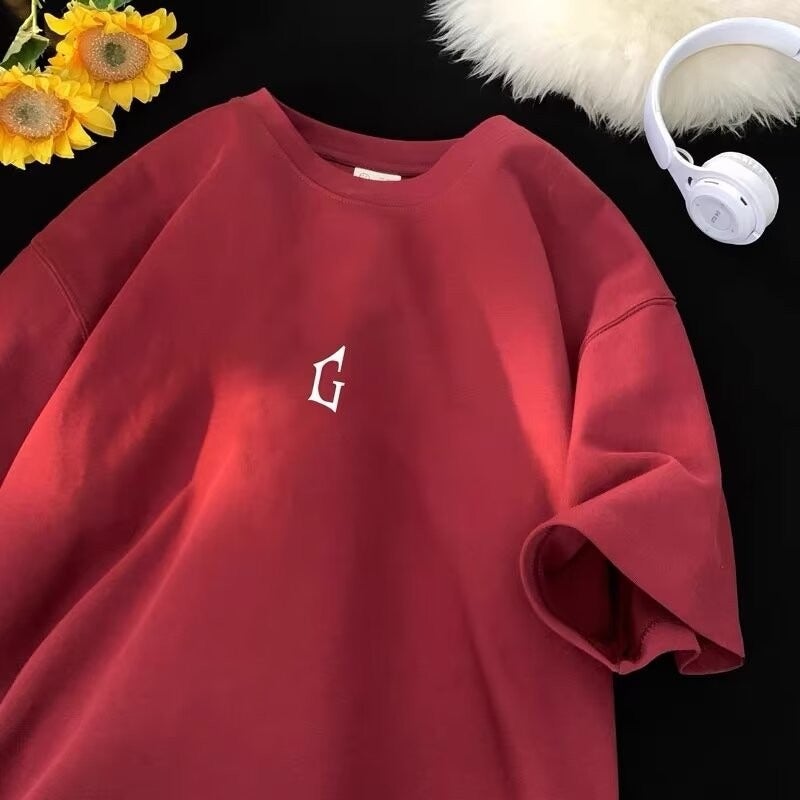 Short-Sleeved T-Shirt Men'S Summer Niche Design New Half-Sleeved High Street Trendyy Loose Men'S T-Shirt Summer Trend - Image 3