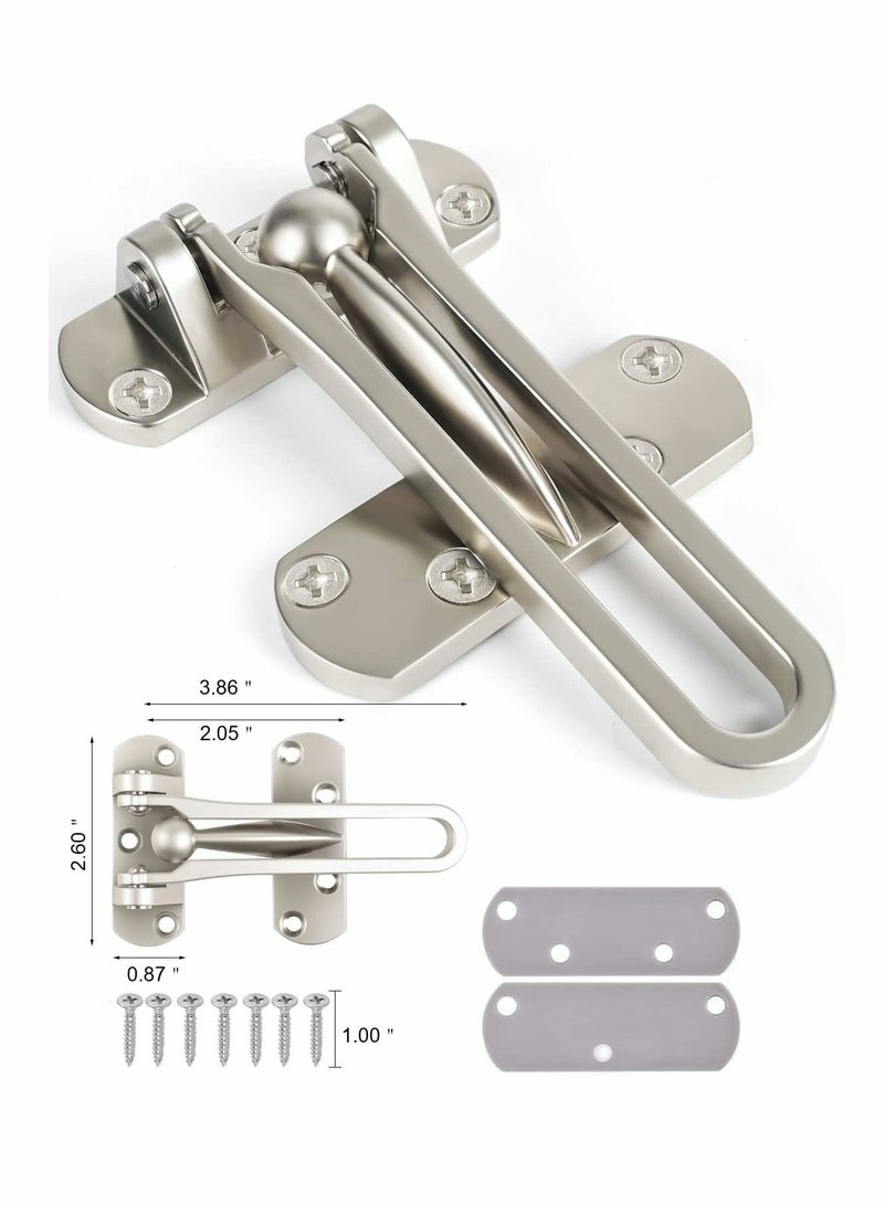 إبزيم مضاد للسرقة في الفندق، واقي قضيب التأرجح لقفل الباب للأبواب الأمامية والداخلية، أقفال معززة بسبائك الزنك الصلبة السميكة، سدادات أمان منزلية، قطعتان - Image 3