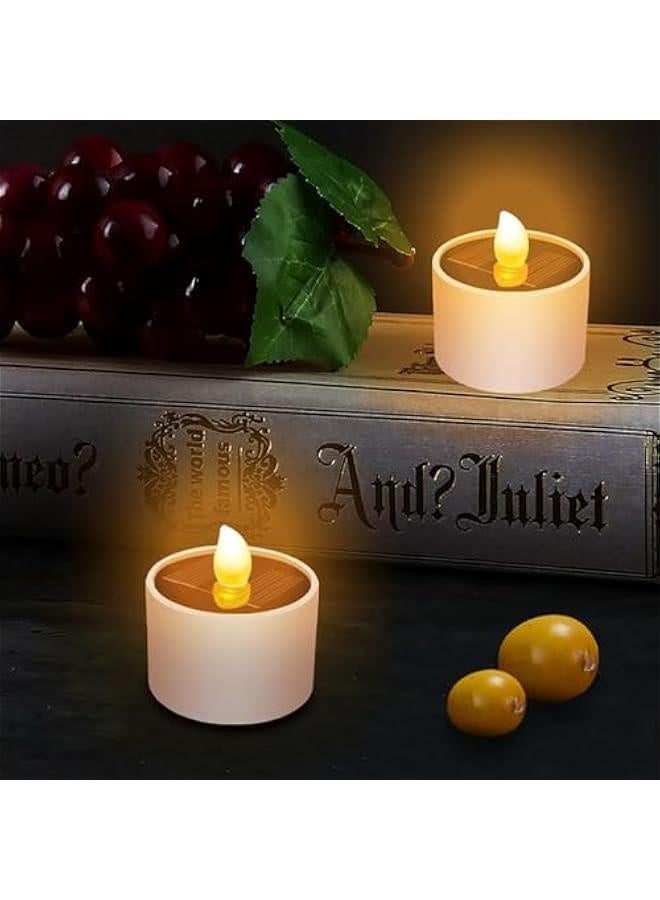 LED Tea Light Candles - Solar Candles Outdoor | Solar Candles LED Electric Tea Lights | Candle Tea Lights | less Candle Light | Flameless Candle Light for Lantern Garden Camping and Home - Image 3
