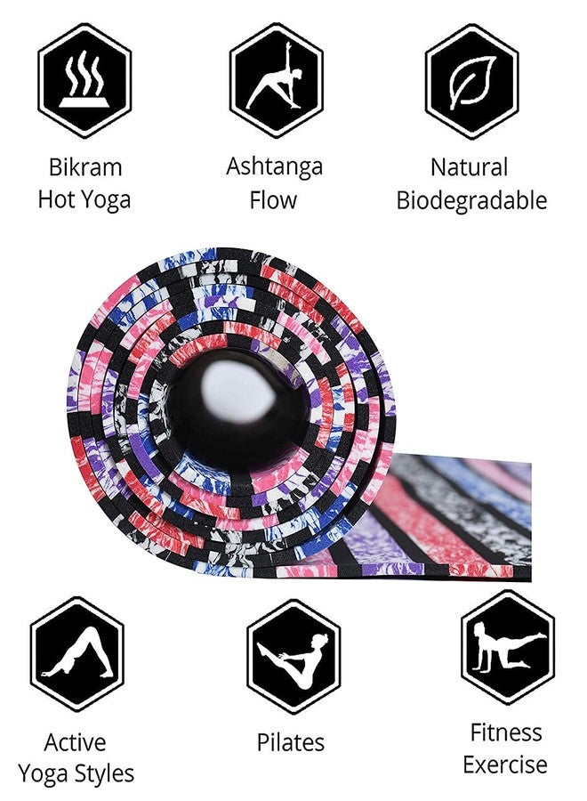 TIB® Yoga Mat for Yoga Exercise and Gym Workout with Carry Bag, Anti-Slip/Anti Skid Yoga Mat for Men & Women Fitness, 4MM Thickness, MultIcolor - Image 4