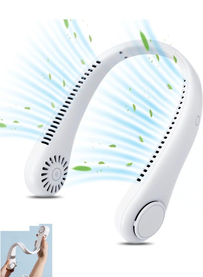 Bukela Portable Fan Portable Neck Fan Rechargeable Fan 8000 Mah Super Battery Life 5 Levels Of Strong Wind Adjustment Silicone Neck Fan Outdoor Air Conditioning Fan - Image 1