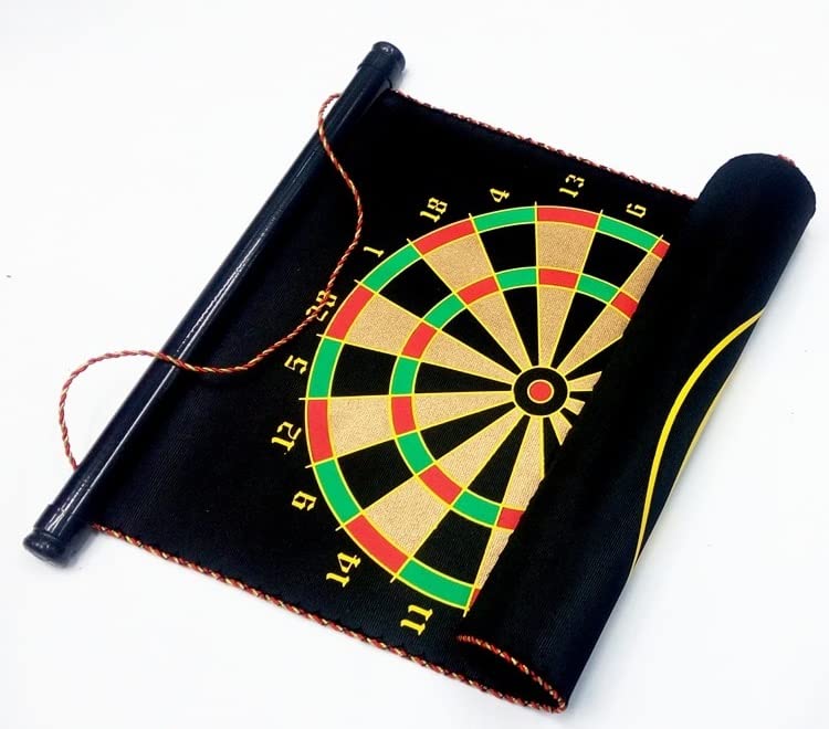 vGRASSP 12 Inch Magnetic Dart Board Game for Kids, Double Sided Foldable Dart Board Game Toy for Kids with 4 Free Magnetic Darts - Image 2