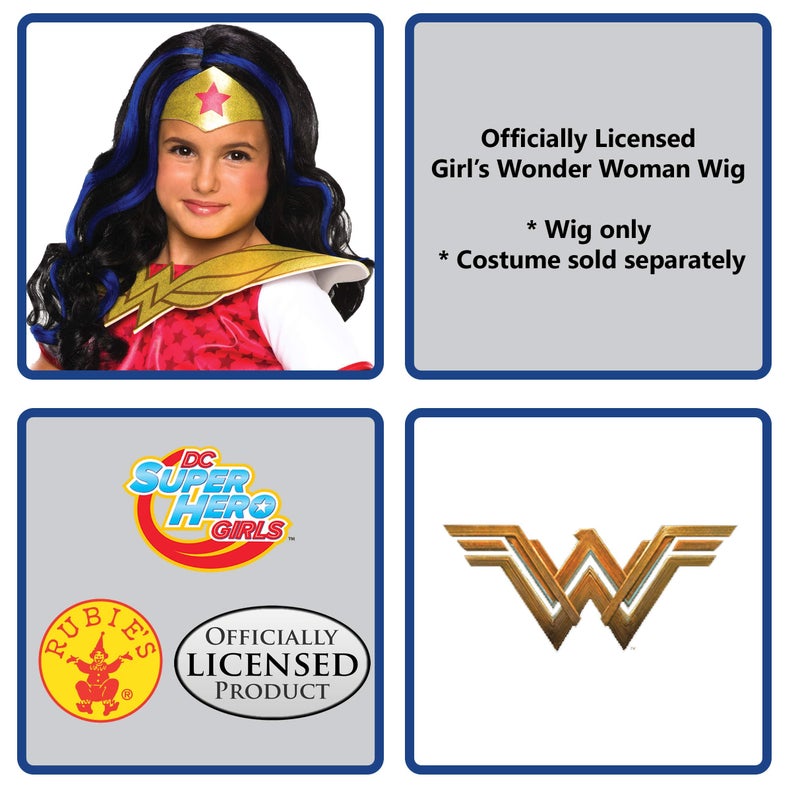 Rubies Rubie's Costume Girls DC Super Hero Wonder Woman Wig - Image 2