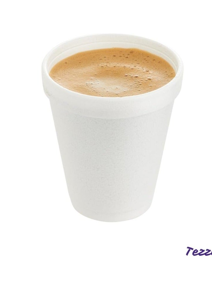 On Mart 75 Pcs White Foam Cup, Disposable Styrofoam Cups, Insulated Hot & Cold Beverages, Made in the USA, To-Go Cups - for Coffee, Tea, Hot Cocoa, Soup, Broth, Smoothie, Soda, Juice 6 Oz - Image 5