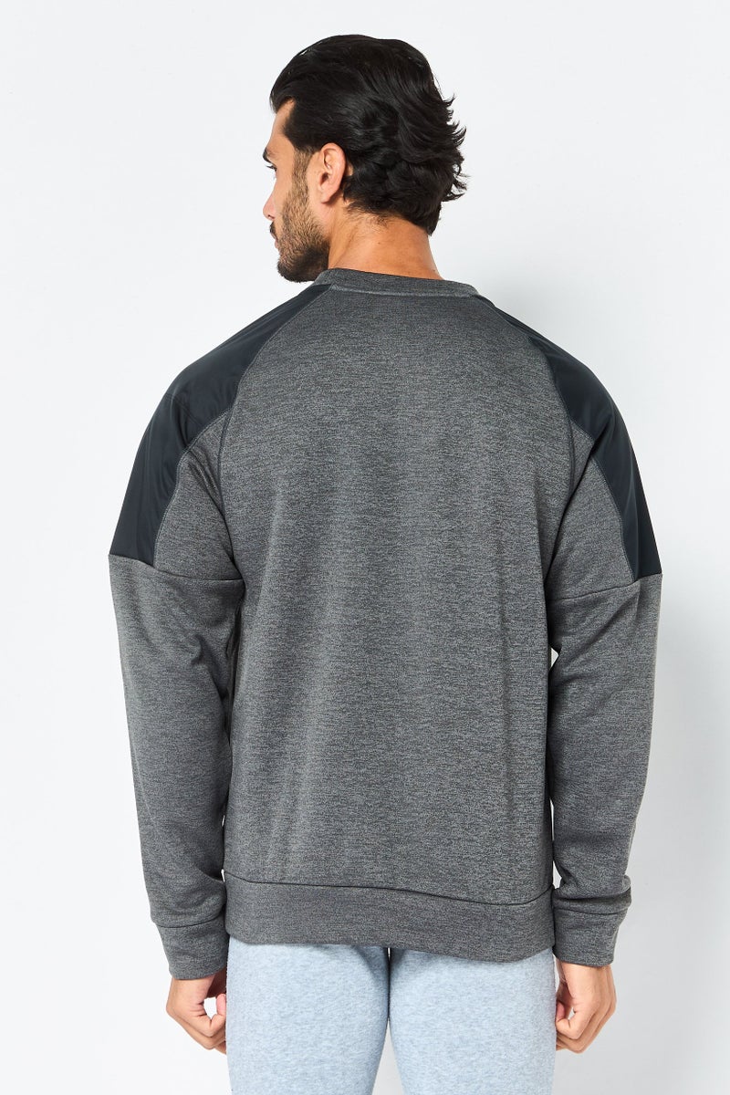 Nike Men Therma Fit Long Sleeve Outdoor Sweatshirt, Heather Grey - Image 3