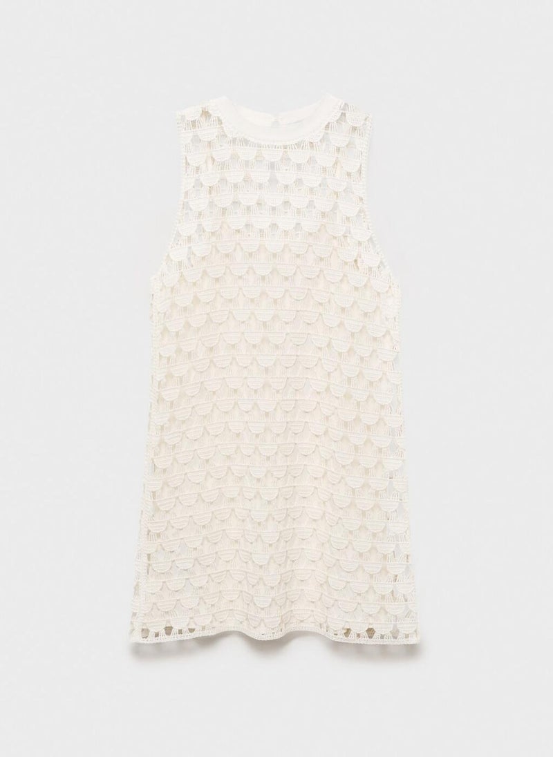 MANGO - Crochet A-Line Dress - Image 1