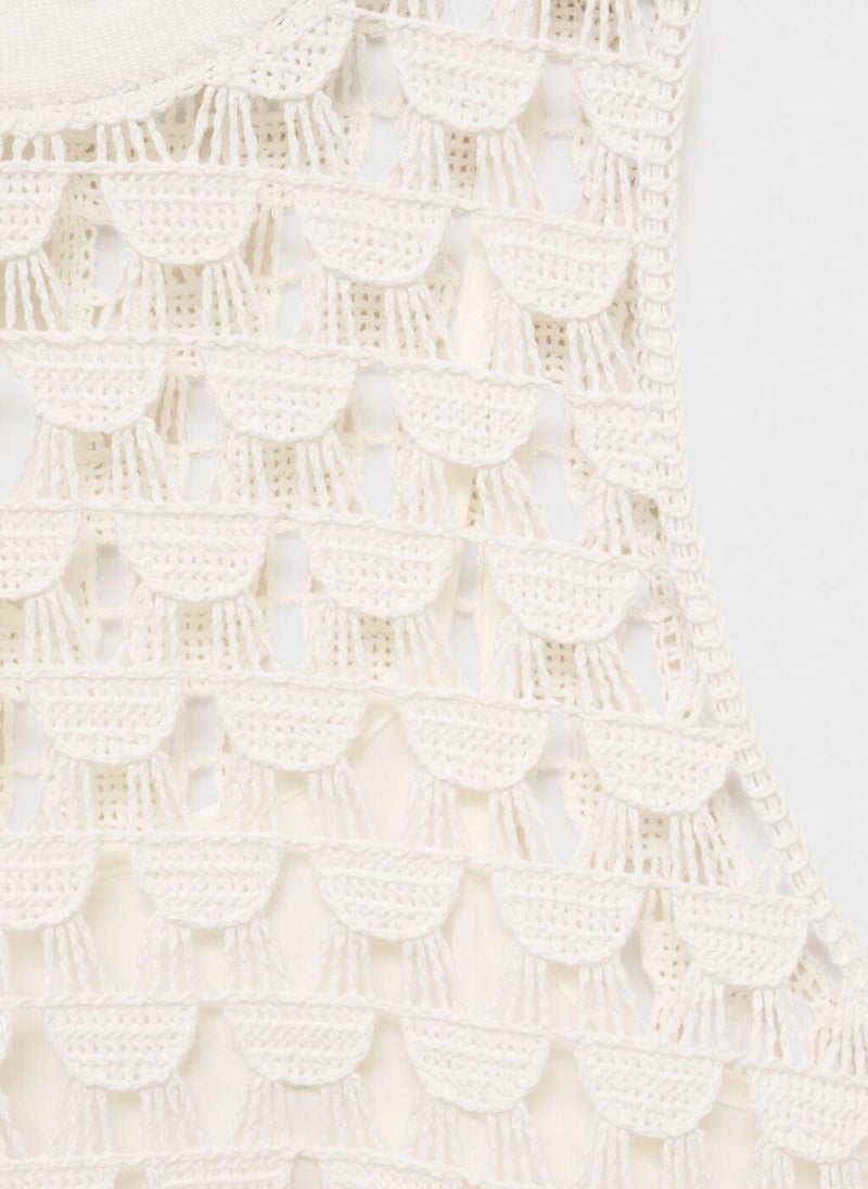 MANGO - Crochet A-Line Dress - Image 1