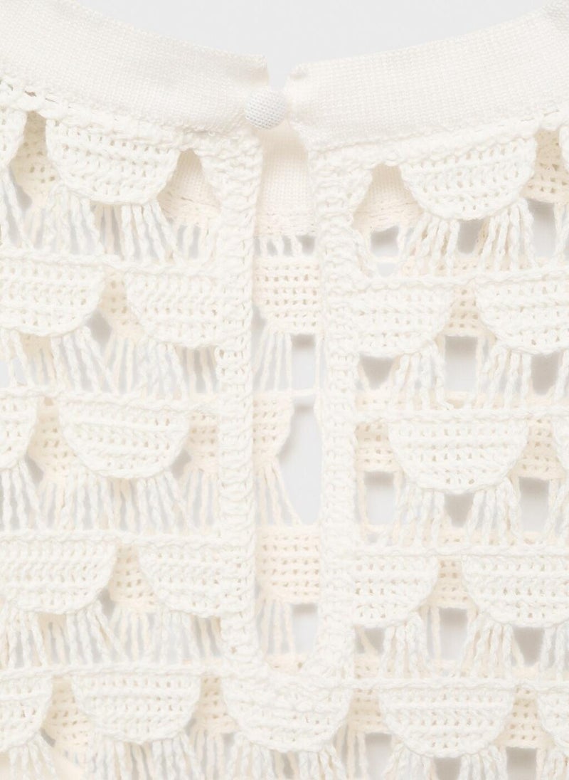 MANGO - Crochet A-Line Dress - Image 1