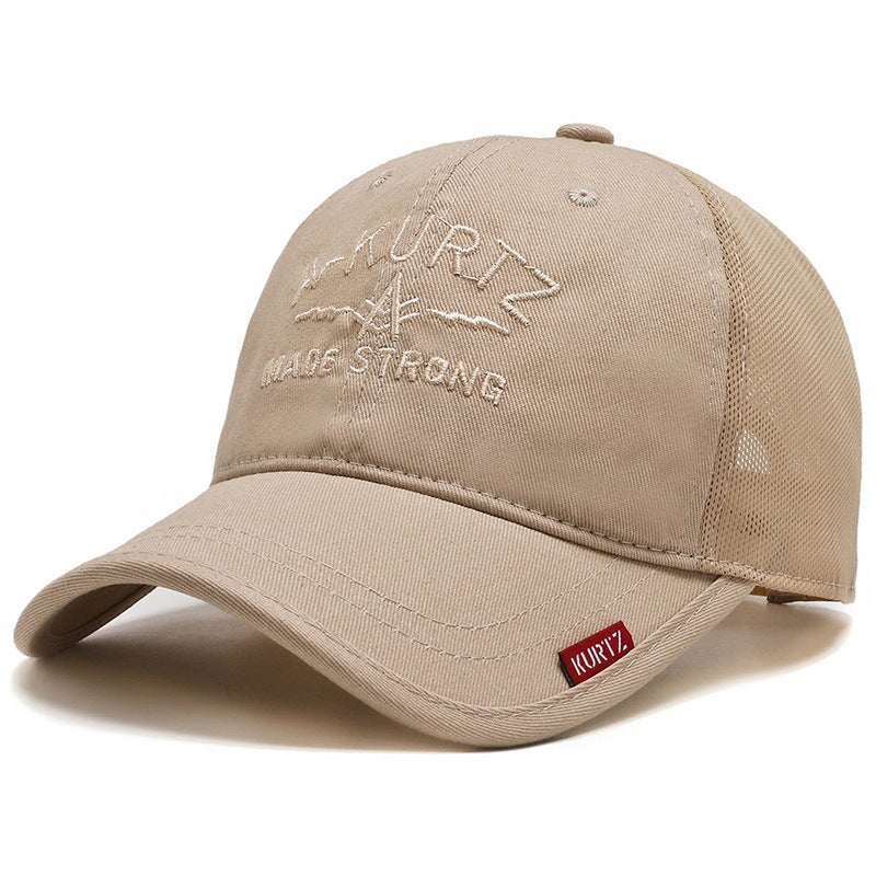 Cotton Baseball Cap Men Long Brim Sun Hat Cotton - Image 1