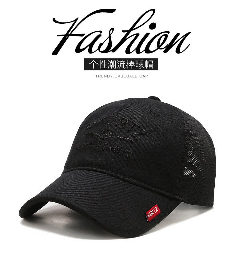 Cotton Baseball Cap Men Long Brim Sun Hat Cotton - Image 2
